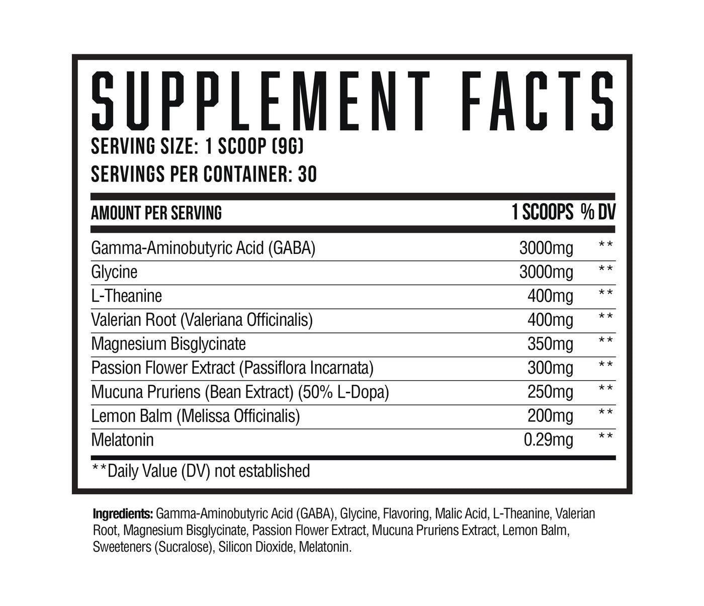 Hibernate Sleep Supplement Ingredients